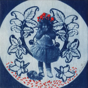photographie, cyanotype, broderie, enfant