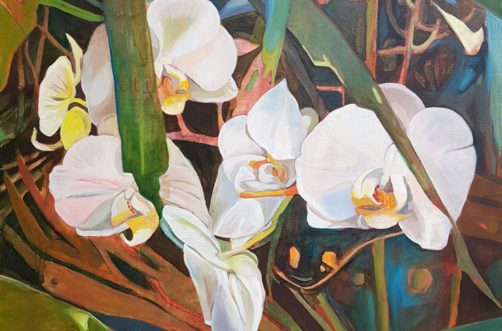 exposition, atelier pièce unique, peinture, orchidées