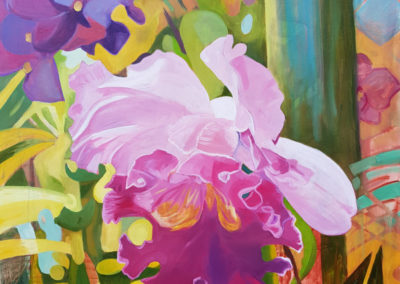 painting, orchid, greenhouses, tropical greenhouses