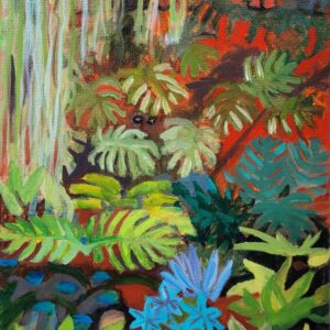 peinture, huile, jungle