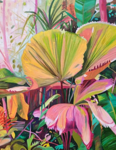 peinture, huile, jungle, serre tropicale