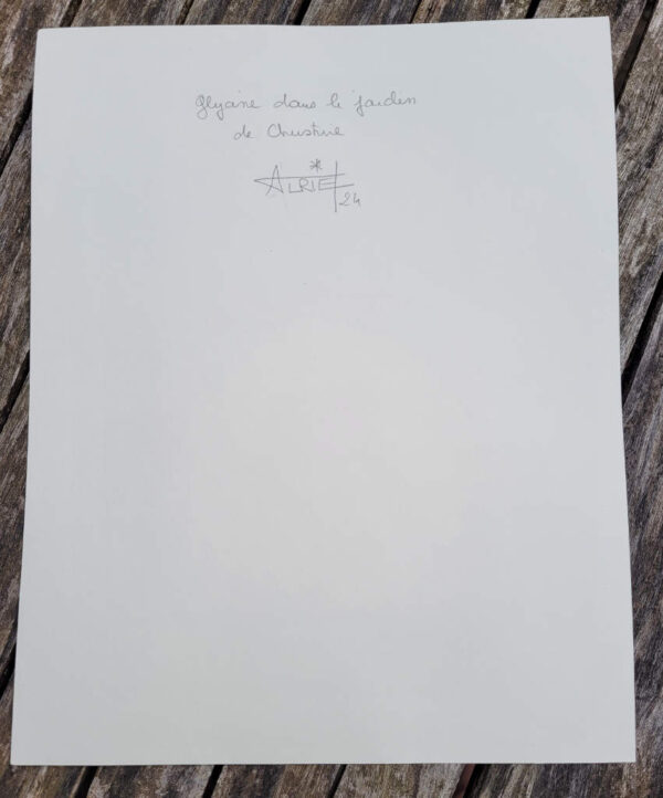 gouache, jardin, glycine