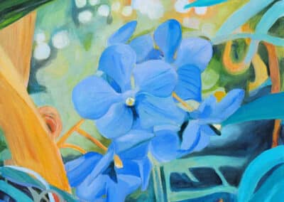 painting, orchid, greenhouses, tropical greenhouses