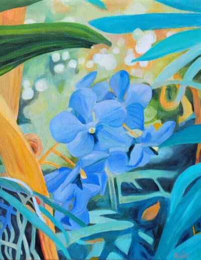 peinture, orchidée, serres, serres tropicales