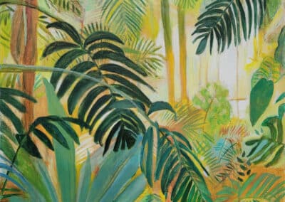 painting, greenhouses, tropical greenhouses, vegetation