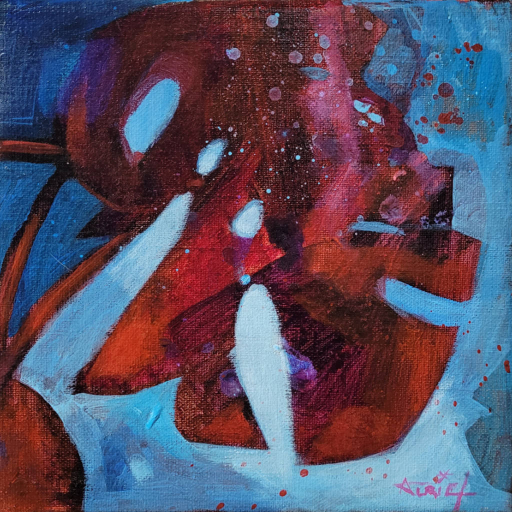 monstera, peinture, huile