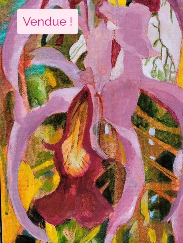 "Un eclat de vermeil" est en partance pour le doux soleil de la Californie ! Merci à  @saatchiart pour cette vente ! Cette œuvre est aussi sélectionnée sur les Samsung TV The frame ! (Quel succès 😊)
#orchidlovers #flowerslovers #acrylicpainting